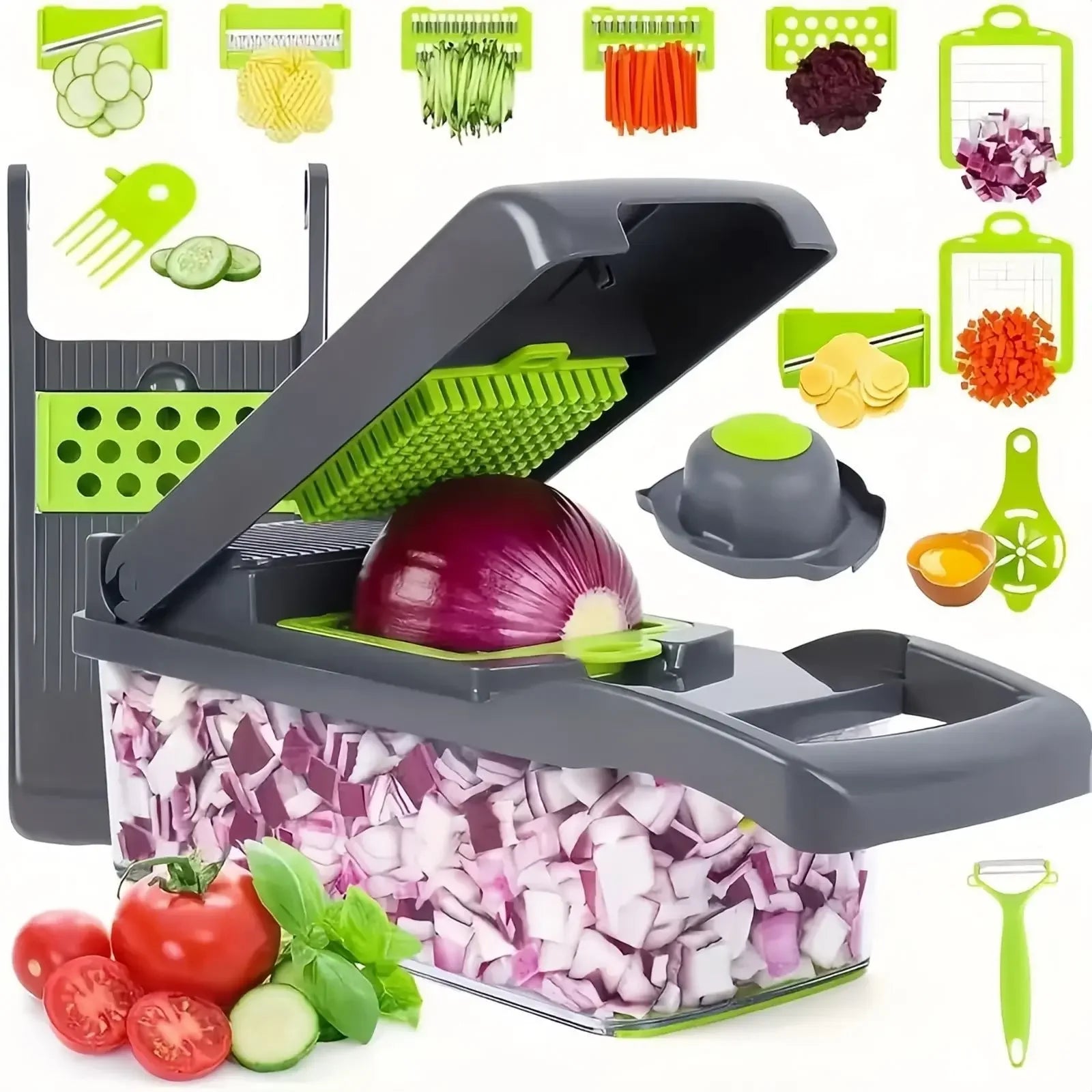 smart 9-in-1 vegetable chopper- save time in the kitchen