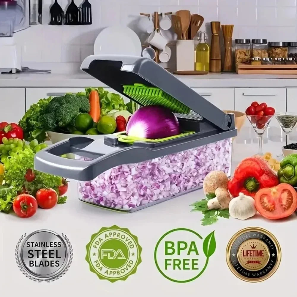 smart 9-in-1 vegetable chopper- save time in the kitchen